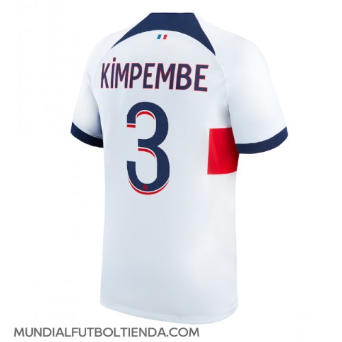 Camiseta Paris Saint-Germain Presnel Kimpembe #3 Segunda Equipación Replica 2023-24 mangas cortas